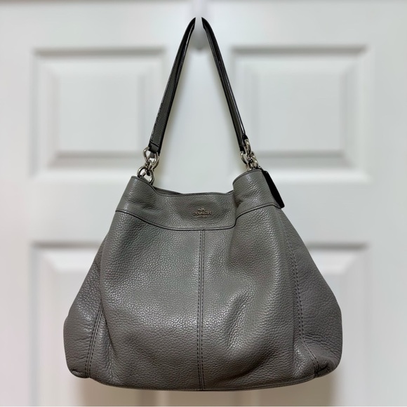 Coach Lexy Shoulder Bag | Style F57545 | Gray Pebbled Leather | 2017 ✨ - Picture 1 of 13